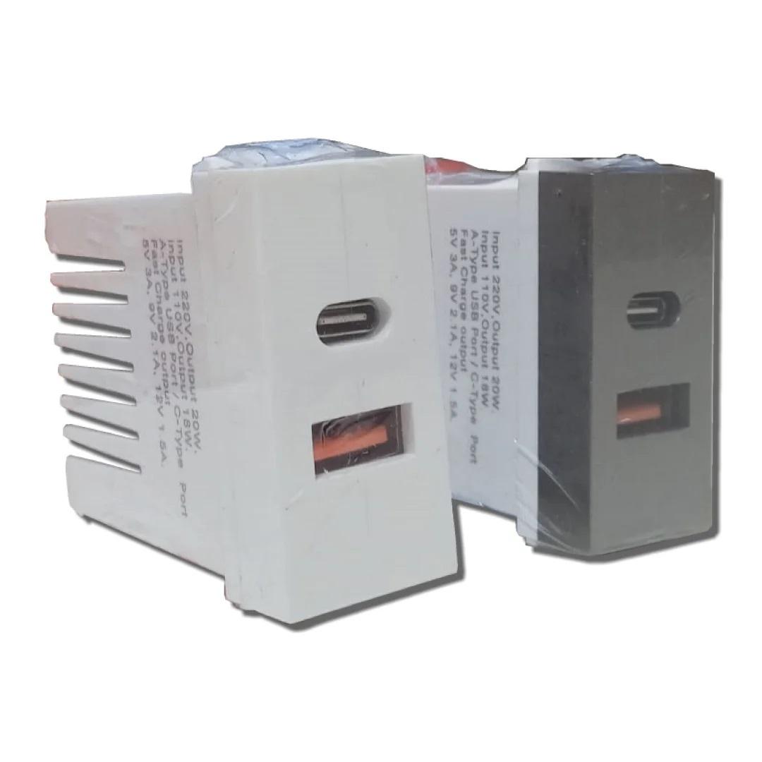 LISHA S7 1M - USB Charger Socket A+C type 20W - product media