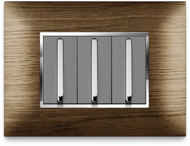 LISHA S7 TURBO CHROME WOOD Cover Plates - product media