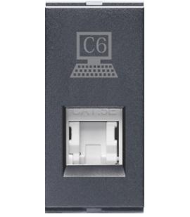 LISHA S7 1M - EDP Socket Outlet -RJ -45 (Cat 6) with Shutter - product media